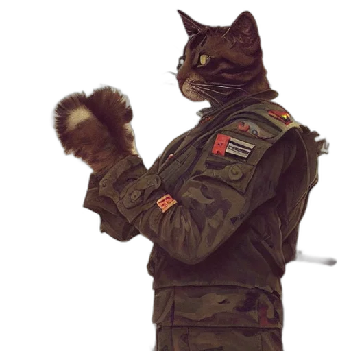 jacket, staff, weapon, animal transparent PNG cut-out