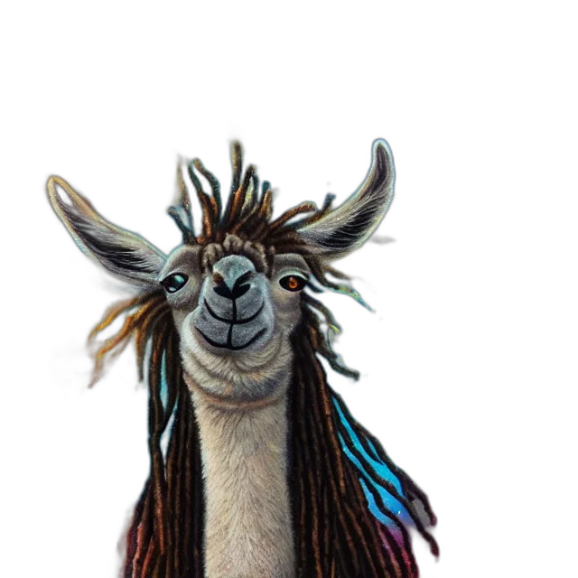 animal, staff, hair, creature, concept art, photorealistic, fantasy art, watercolor transparent PNG cut-out