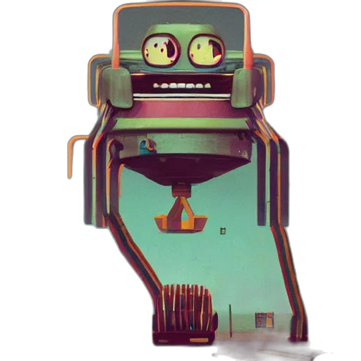 robot, weapon, creature, staff transparent PNG cut-out