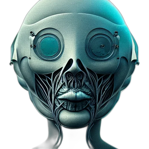 mask, robot, face, creature transparent PNG cut-out