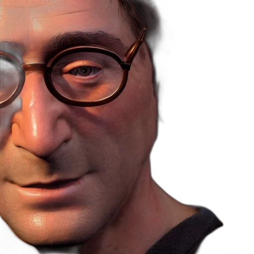 face, mask, staff, 3d render, photorealistic, concept art, cartoon, screenshot transparent PNG cut-out