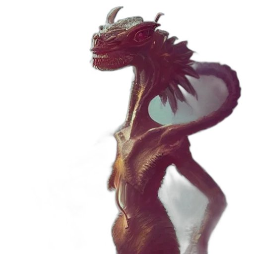 dragon, creature, animal, mask, concept art, fantasy art, 3d render, photorealistic transparent PNG cut-out