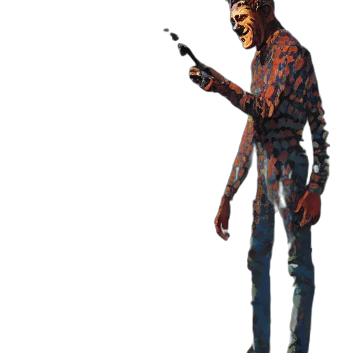 staff, jacket, robot, creature transparent PNG cut-out