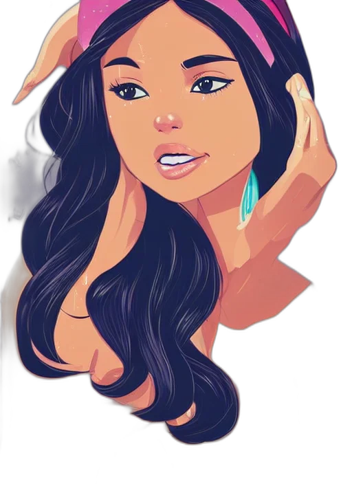 face, jewelry, cartoon, anime, fantasy art, watercolor, pastel, neon transparent PNG cut-out