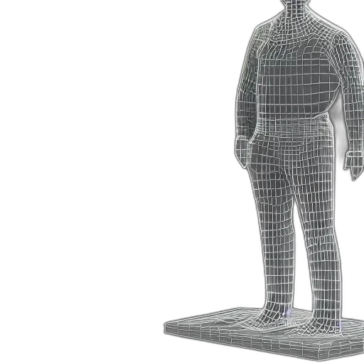 robot, 3d render, print, statue, chrome, reflect, photograph transparent PNG cut-out