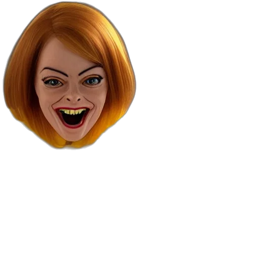 face, mask, hair, creature, cartoon, 3d render, photorealistic, concept art transparent PNG cut-out
