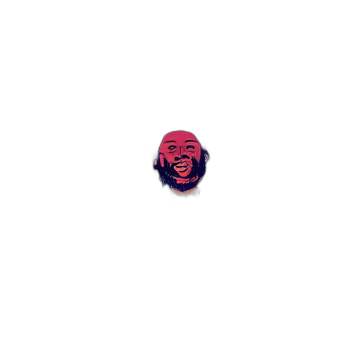 face, mask, creature, flower, pixel art, vaporwave, 3d render, cartoon transparent PNG cut-out