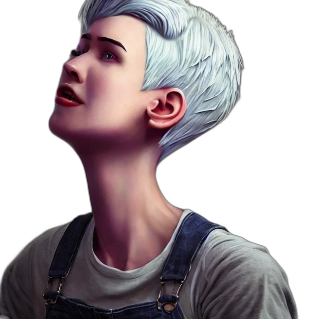 face, staff, photorealistic, concept art, fantasy art, 3d render, blue, pastel transparent PNG cut-out