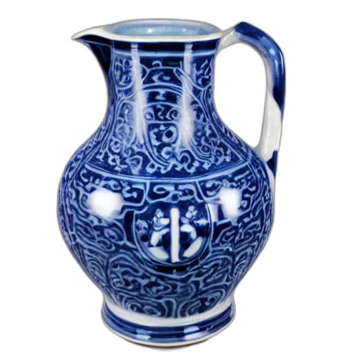 bottle, photorealistic, 3d render, blue transparent PNG cut-out
