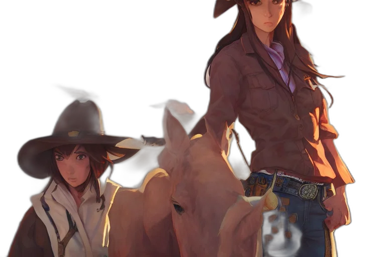 hat, weapon, concept art, anime, photorealistic, fantasy art, sunset, fire transparent PNG cut-out