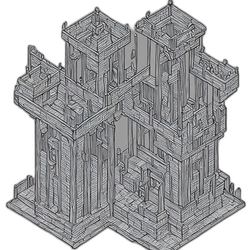 building, crown, furniture, robot, 3d render, concept art, pixel art, fantasy art transparent PNG cut-out