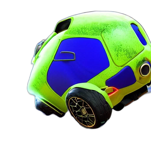 car, robot, 3d render, concept art, photorealistic, neon, green, rocket transparent PNG cut-out