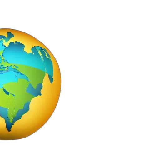 3d render, earth tones, vector, globe transparent PNG cut-out