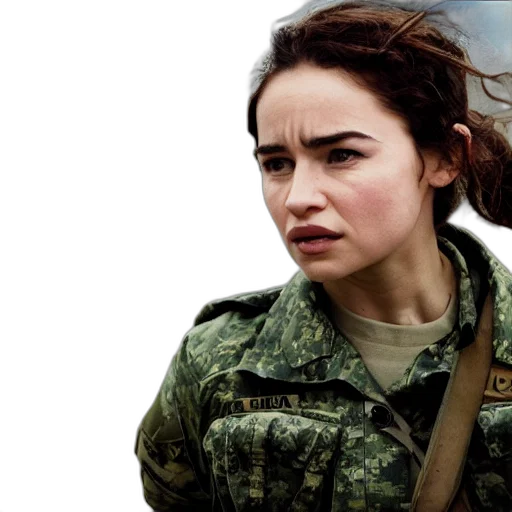 jacket, weapon, photorealistic, emilia transparent PNG cut-out
