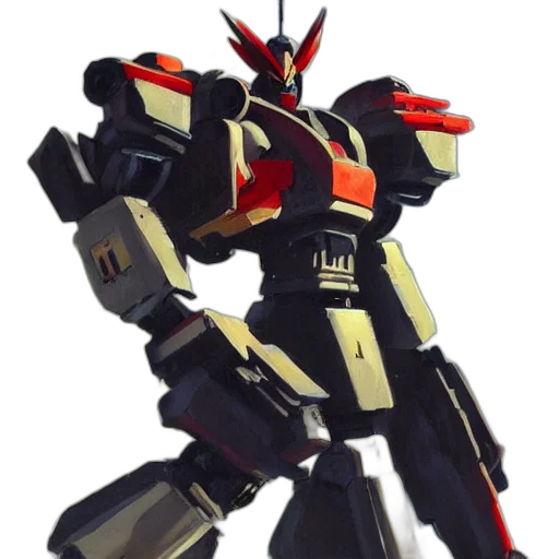 robot, weapon, concept art, 3d render transparent PNG cut-out