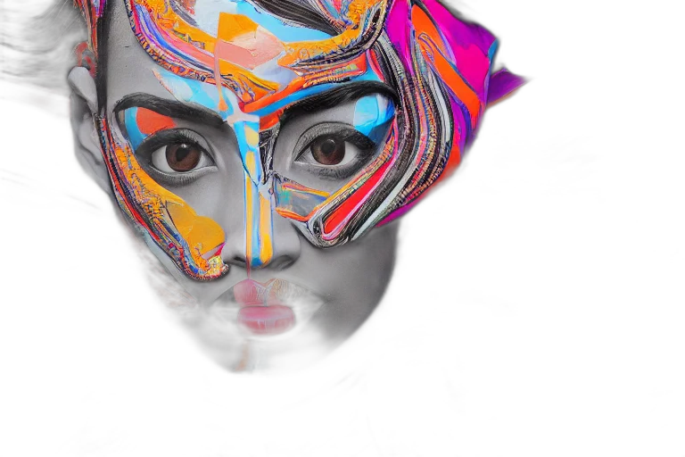 mask, face, crown, jewelry transparent PNG cut-out