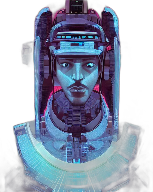 robot, face, mask, staff transparent PNG cut-out