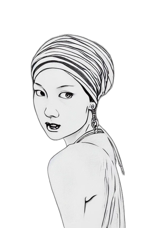 face, jewelry, cartoon, pencil sketch transparent PNG cut-out