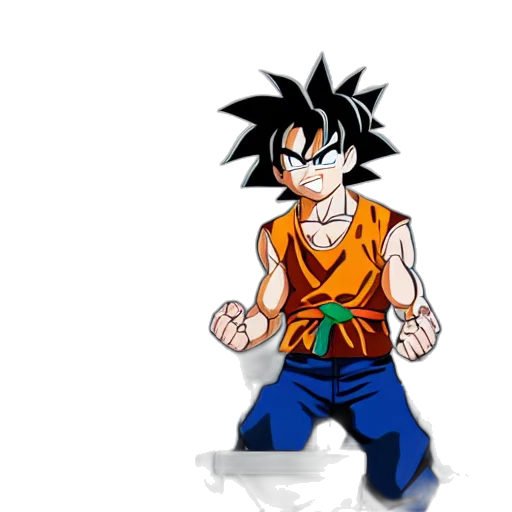 jewelry, staff, pixel art, concept art, cartoon, 3d render, son, goku transparent PNG cut-out