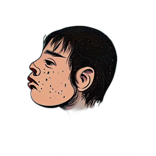 face, mask, hair, creature, cartoon, concept art, photorealistic, comic book art transparent PNG cut-out