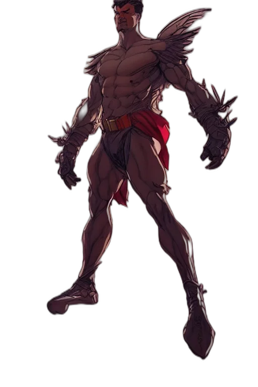 creature, concept art, fantasy art, pixel art, comic book art, dark, red, earth tones transparent PNG cut-out