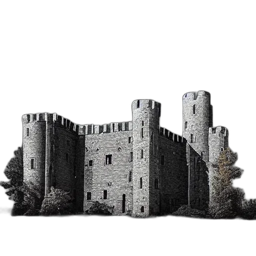 crown, building, dragon, tree, 3d render, photorealistic, concept art, fantasy art transparent PNG cut-out