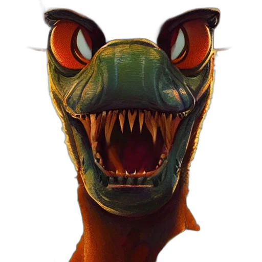 dragon, creature, animal, face transparent PNG cut-out