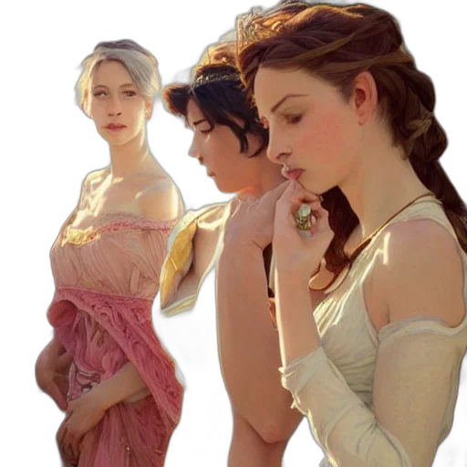 dress, jewelry, crown, photorealistic transparent PNG cut-out