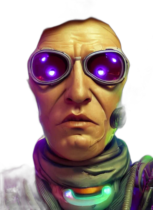 face, mask, staff, robot transparent PNG cut-out