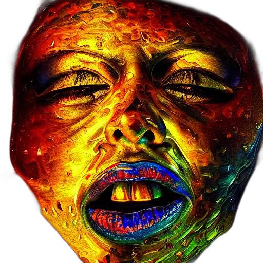 mask, face, creature, photorealistic transparent PNG cut-out