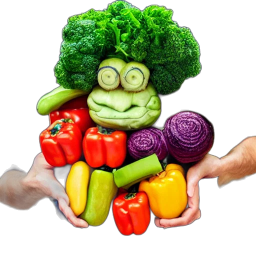 food, photorealistic, 3d render, human transparent PNG cut-out