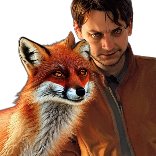 animal, jacket, concept art, photorealistic, fantasy art, comic book art, tobey, maguire transparent PNG cut-out