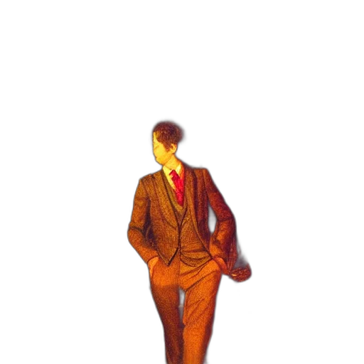 staff, jacket, robot, face, pixel art, oil painting, photorealistic, concept art transparent PNG cut-out