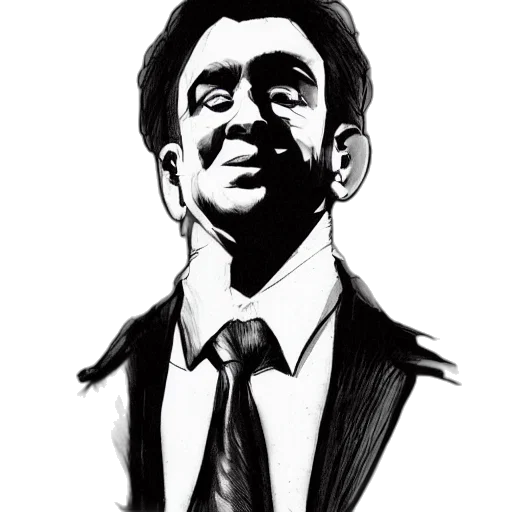 cartoon, comic book art, pencil sketch, concept art, lawyer, nyc, character, portrait transparent PNG cut-out