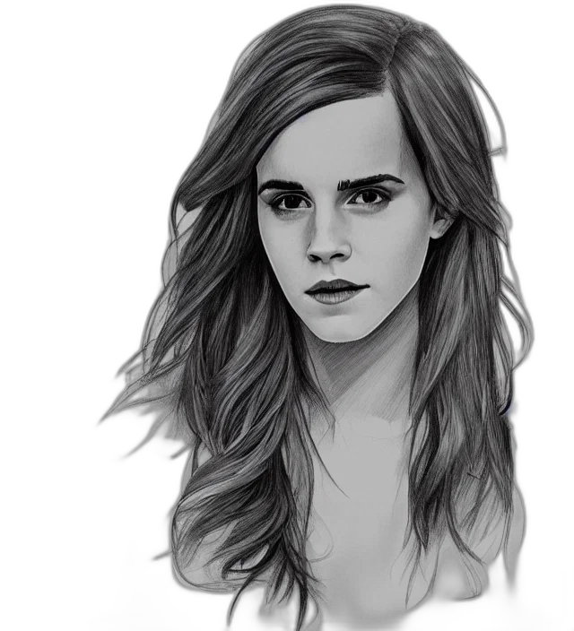 face, hair, photorealistic, cartoon, concept art, pencil sketch, one, line transparent PNG cut-out
