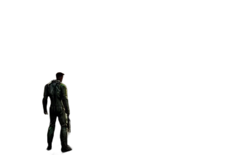 weapon, jacket, staff, concept art transparent PNG cut-out
