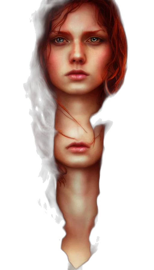 face, mask, hair, crown transparent PNG cut-out