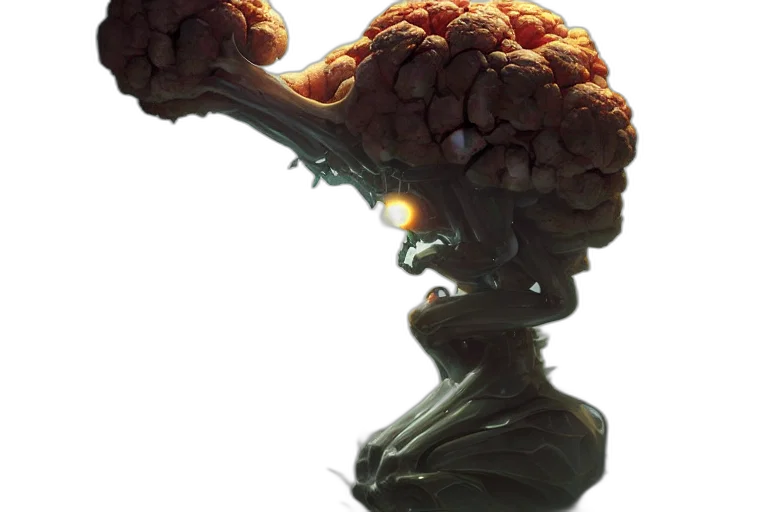 food, crown, staff, creature, concept art, fantasy art, 3d render, photorealistic transparent PNG cut-out