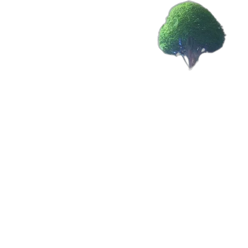 tree, umbrella, hat, creature, 3d render, pixel art, concept art, photorealistic transparent PNG cut-out