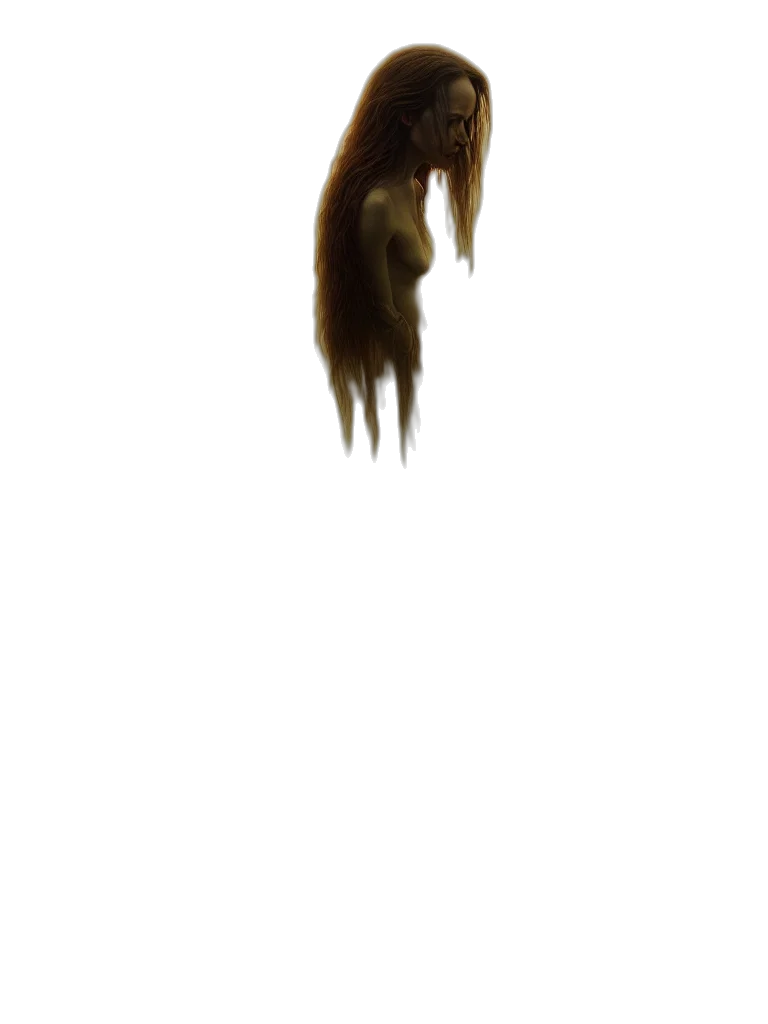 hair, creature, animal, face, concept art, photorealistic, 3d render, fantasy art transparent PNG cut-out