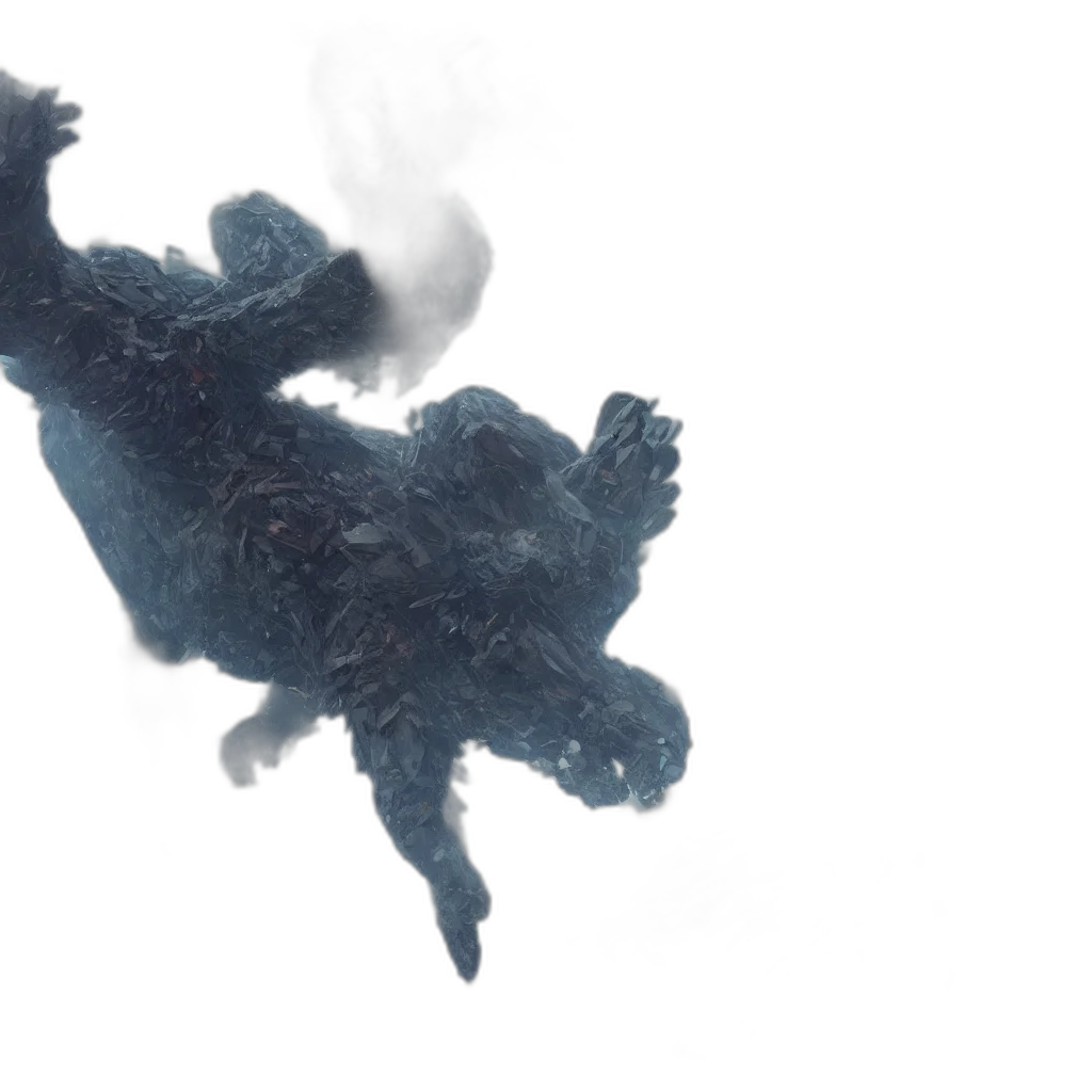 dragon, creature, animal, hair, concept art, 3d render, photorealistic, underwater transparent PNG cut-out