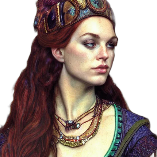 jewelry, crown, face, staff transparent PNG cut-out