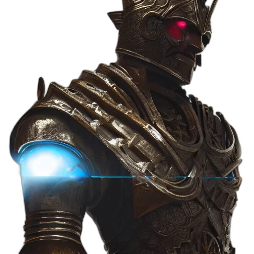 sword, staff, crown, mask, concept art, 3d render, fantasy art, comic book art transparent PNG cut-out