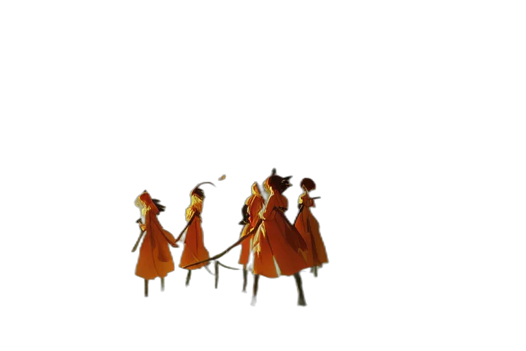 staff, hat, umbrella, dress transparent PNG cut-out