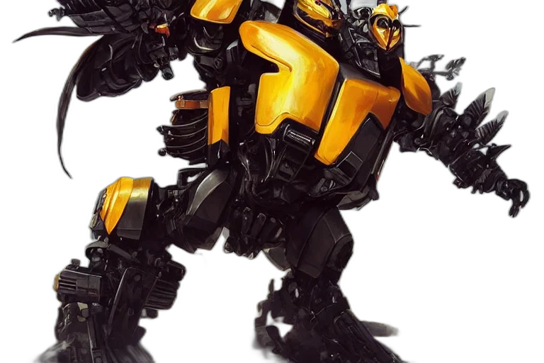 robot, weapon, concept art, photorealistic transparent PNG cut-out