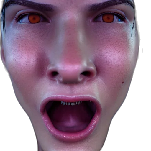 face, mask, creature, robot, 3d render, photorealistic, concept art, cyberpunk transparent PNG cut-out