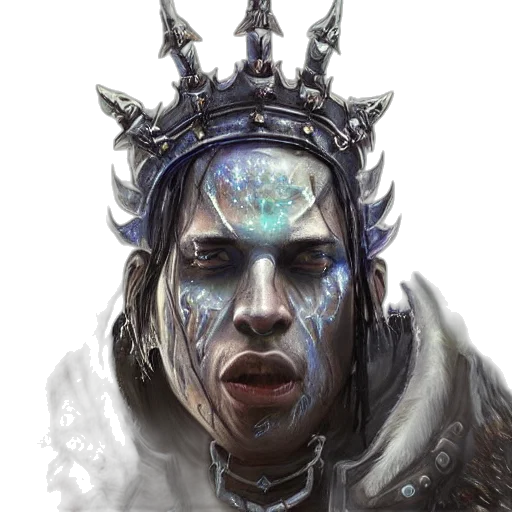 crown, face, mask, fantasy art transparent PNG cut-out