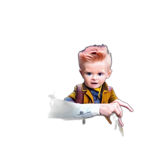 hair, creature, face, jacket transparent PNG cut-out