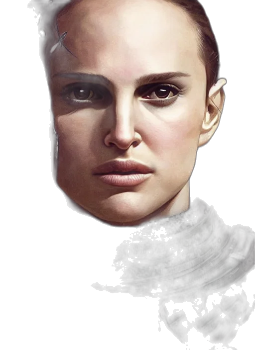 face, mask, photorealistic, concept art, fantasy art, oil painting, outer space, dark transparent PNG cut-out