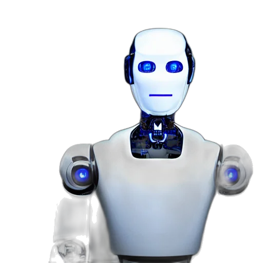 robot, 3d render, concept art, artificial transparent PNG cut-out